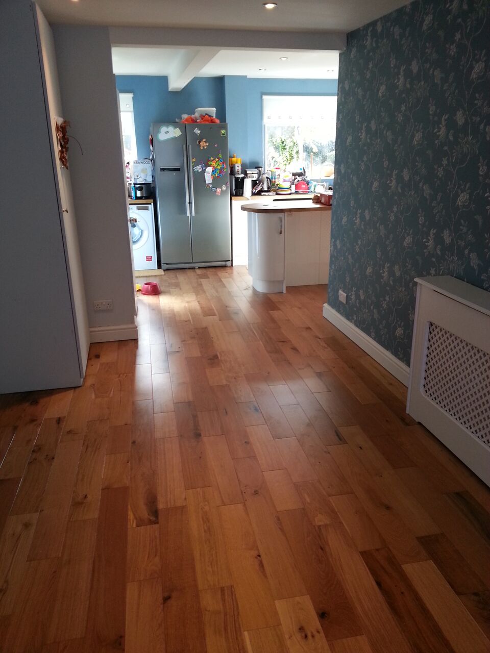 new flooring laid in kitchen 